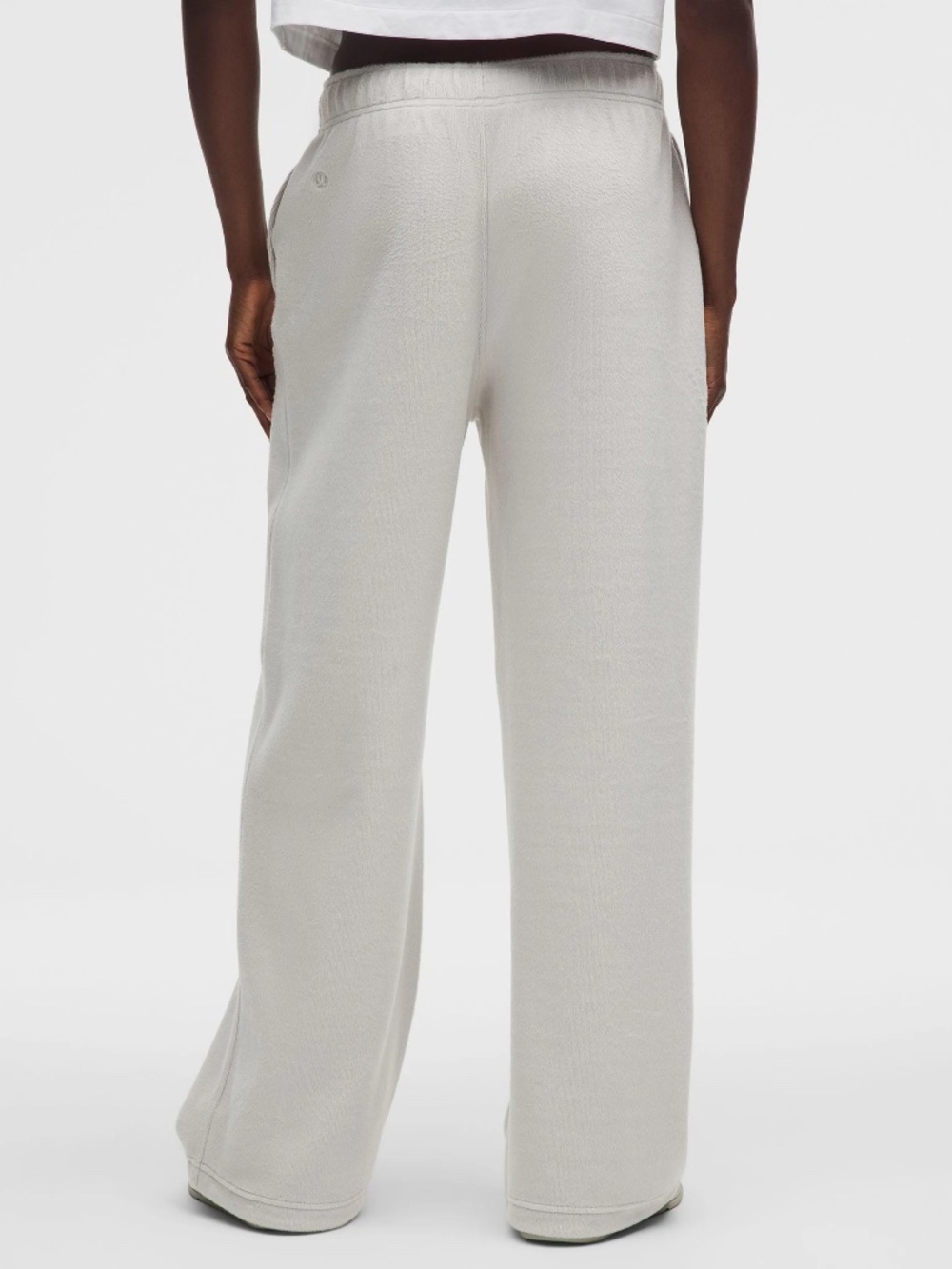 Lululemon Plush Velour Mid Rise Pants Dove Grey Medium - Picture 4 of 14